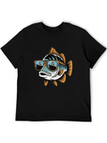 Cool Fish Graphic Tee - Angler Sunglasses Design