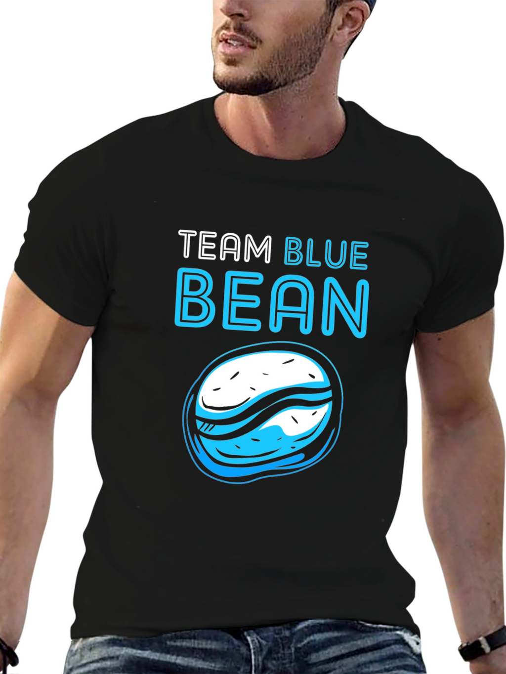 Team Blue Bean Graphic T-Shirt