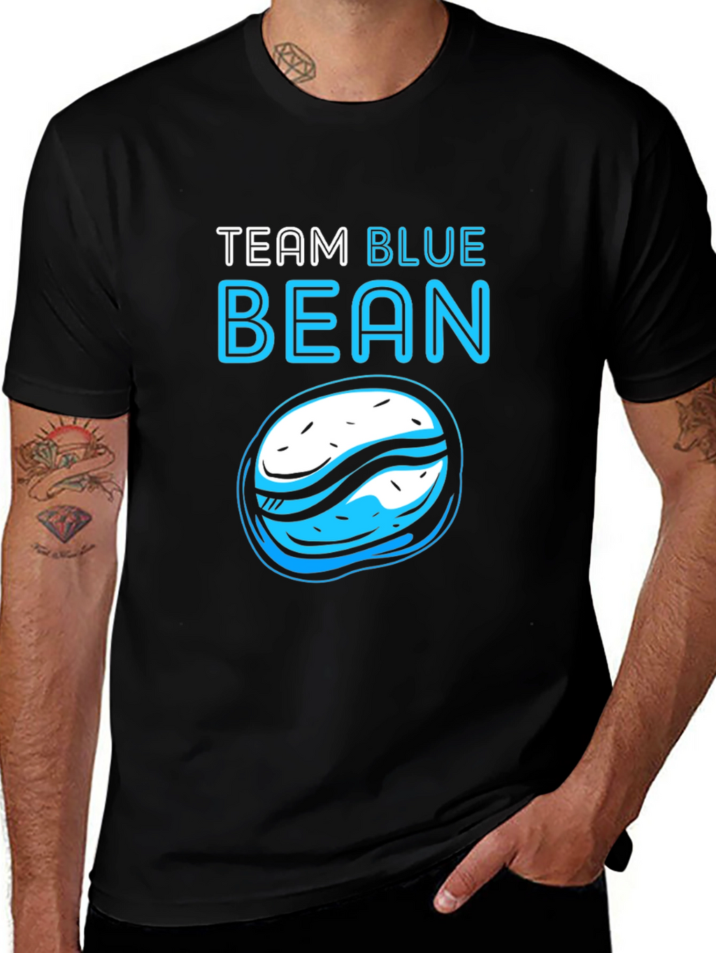 Team Blue Bean Graphic T-Shirt