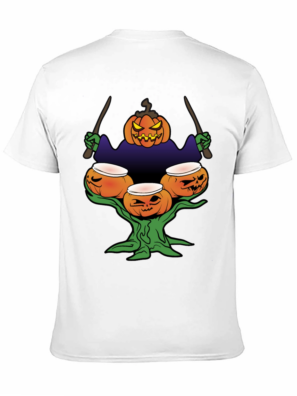 Halloween Pumpkin Drummer T-Shirt