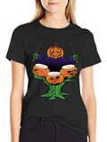 Halloween Pumpkin Drummer T-Shirt