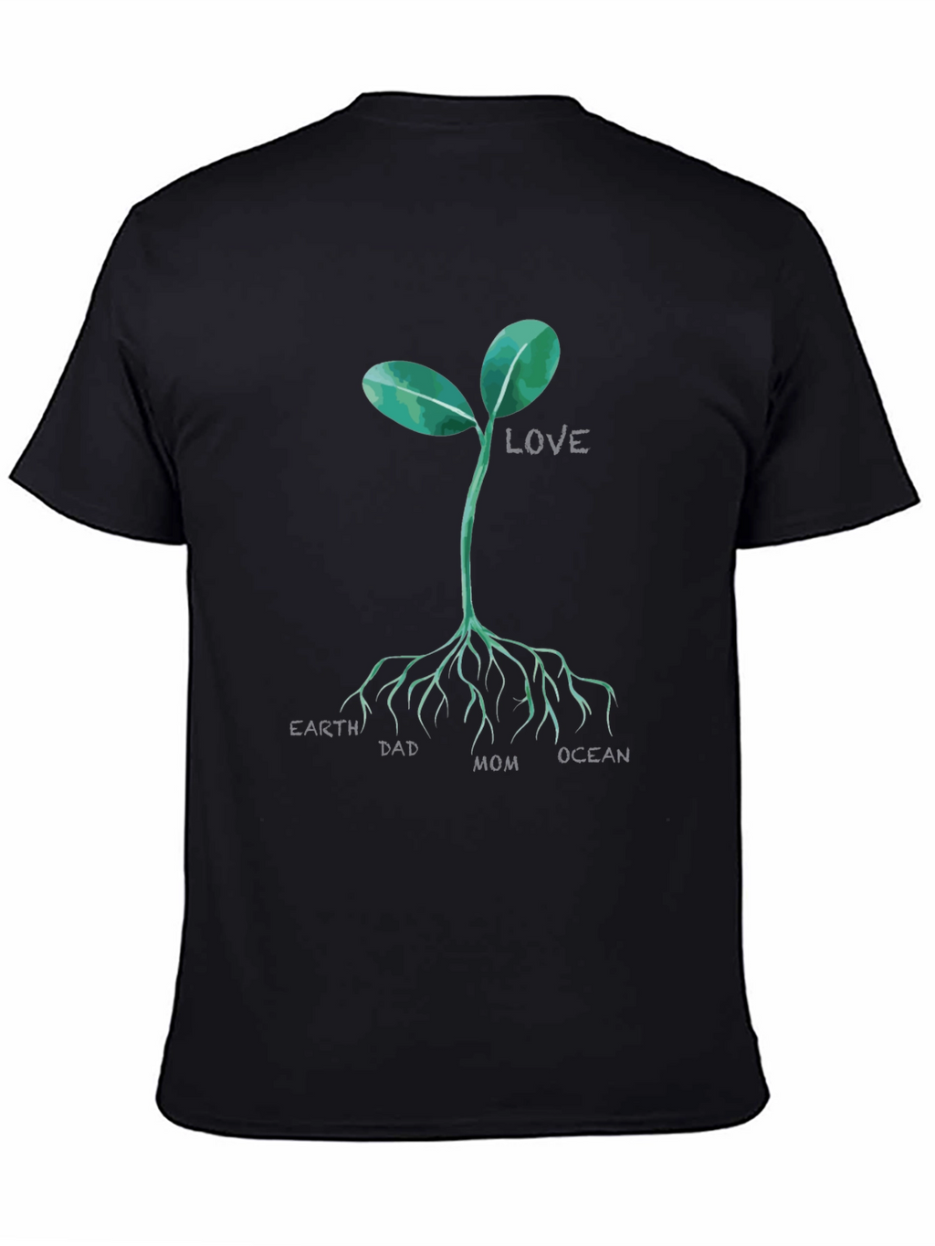 Earth Dad Mom Ocean Love Sprout T-Shirt