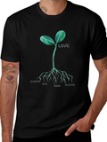 Earth Dad Mom Ocean Love Sprout T-Shirt