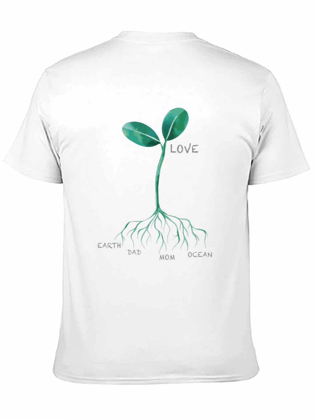 Earth Dad Mom Ocean Love Sprout T-Shirt