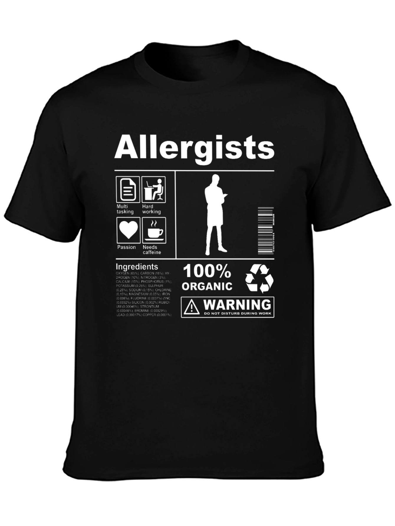 Allergists 100% Organic Graphic T-Shirt