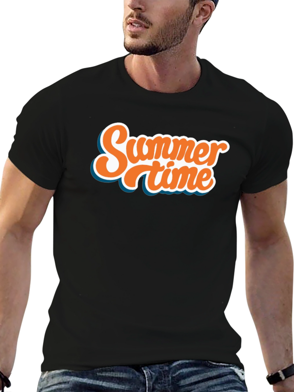 Summer Time Black T-Shirt