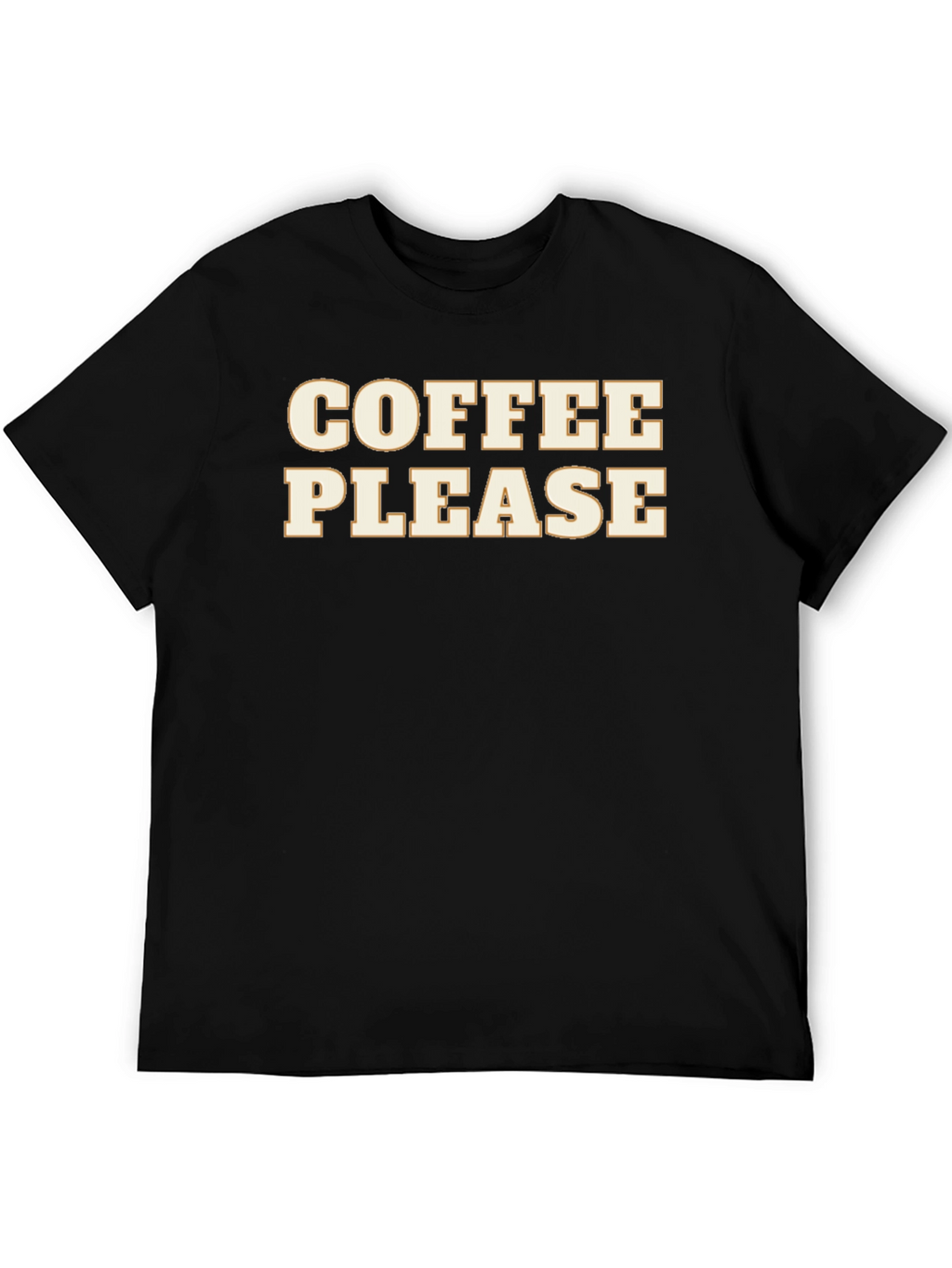 Coffee Please Graphic Tee - Soft Black Cotton T-Shirt