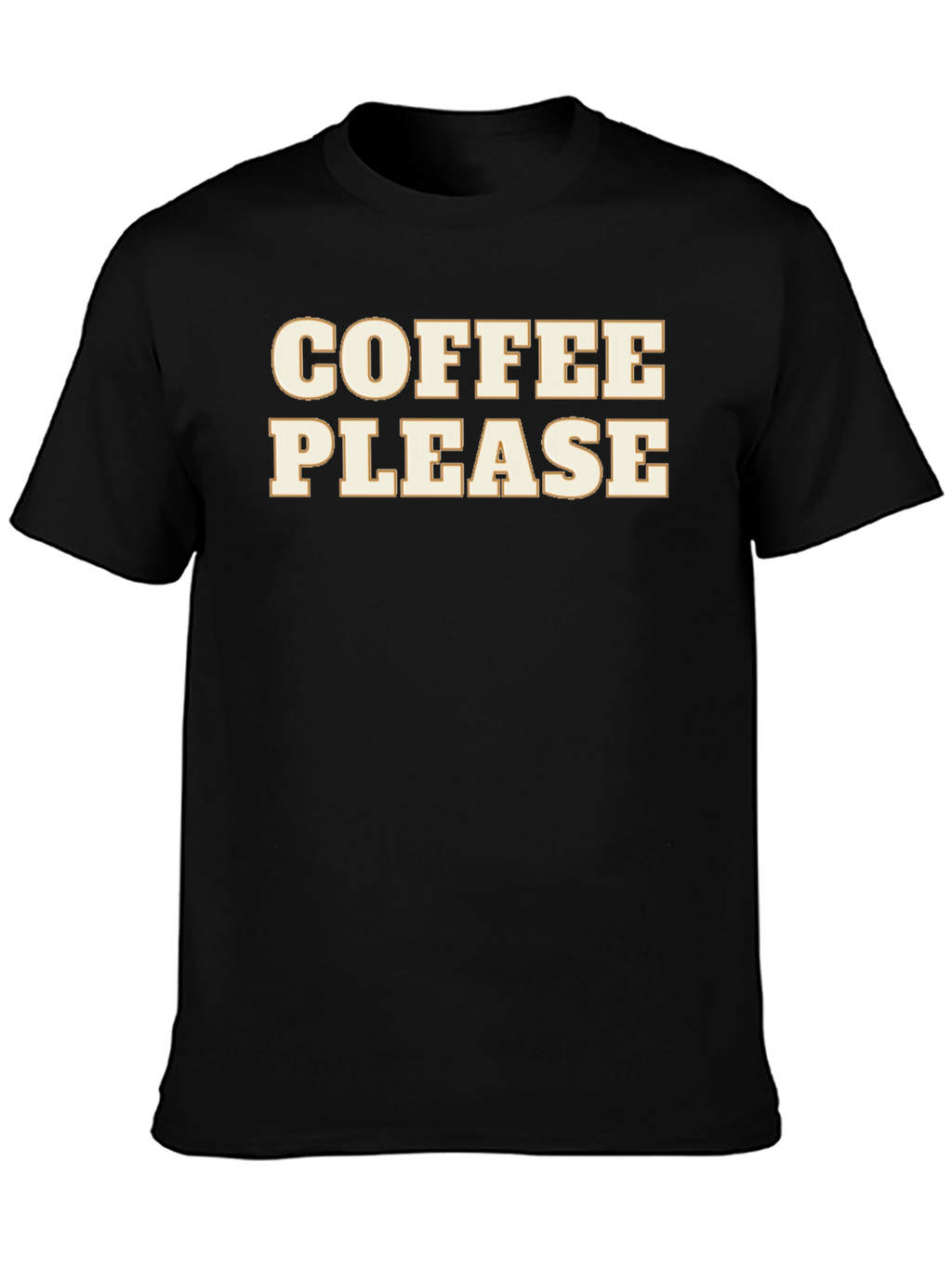 Coffee Please Graphic Tee - Soft Black Cotton T-Shirt