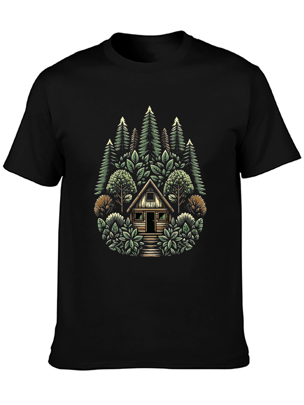Nature Cabin Graphic T-Shirt - Unisex Style