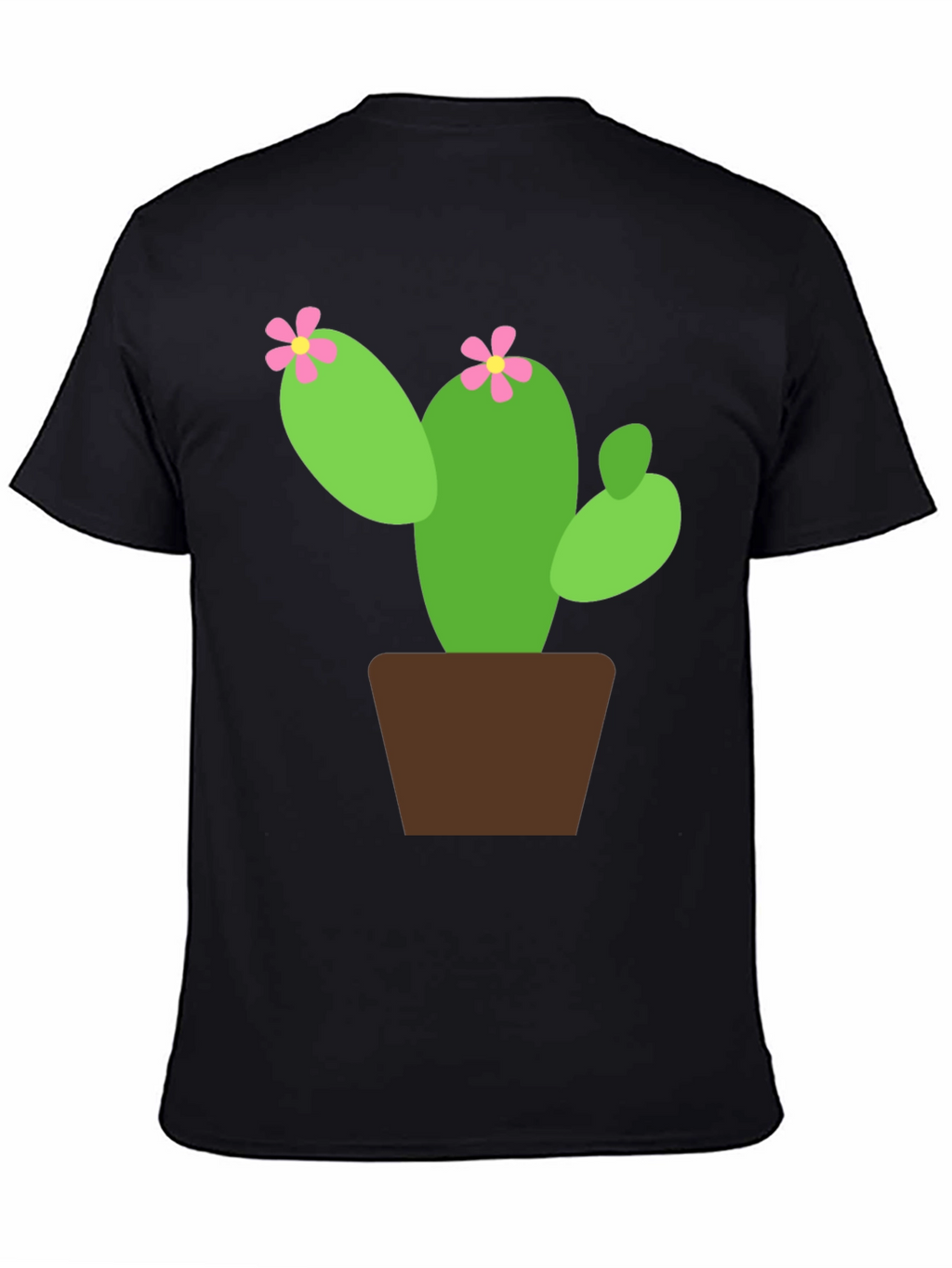 Cactus Flower Graphic Tee - Black T-Shirt