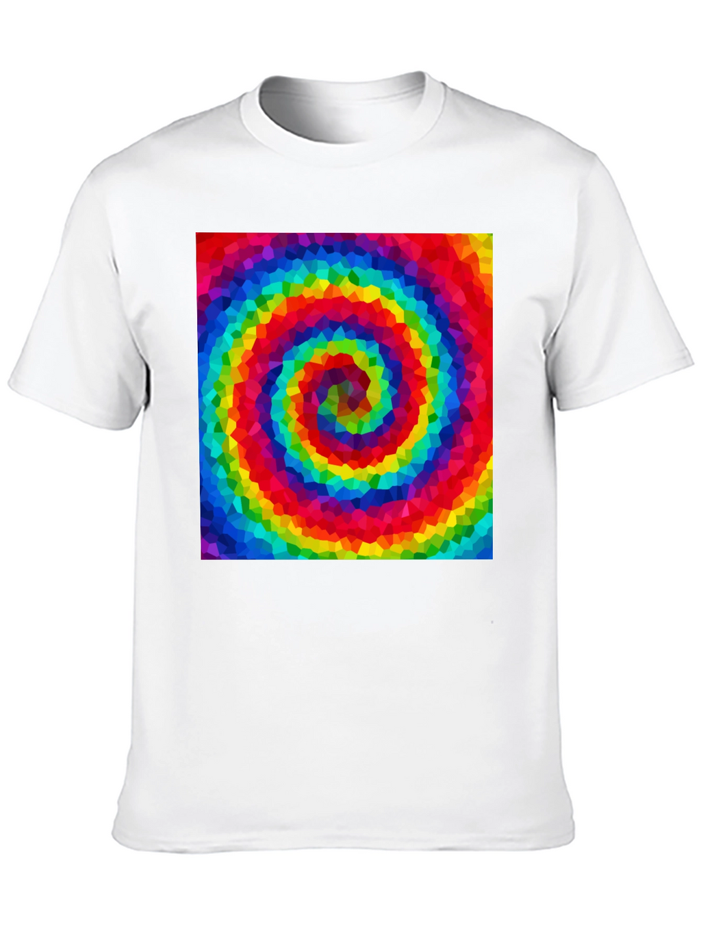 Rainbow Swirl Graphic Tee - Black Cotton Blend