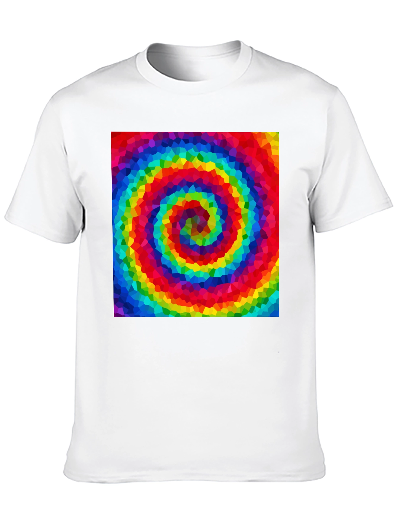 Rainbow Swirl Graphic Tee - Black Cotton Blend