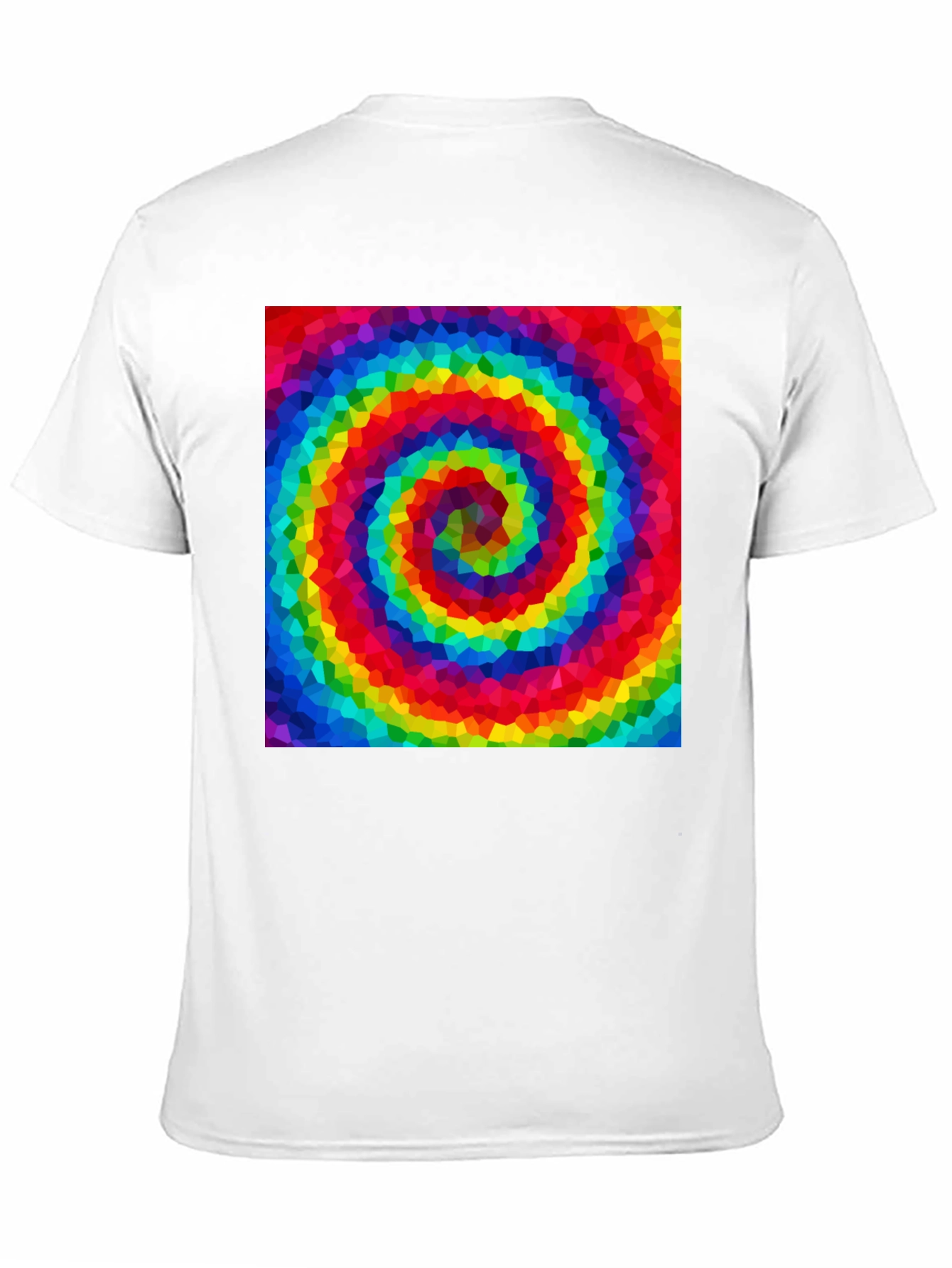 Rainbow Swirl Graphic Tee - Black Cotton Blend