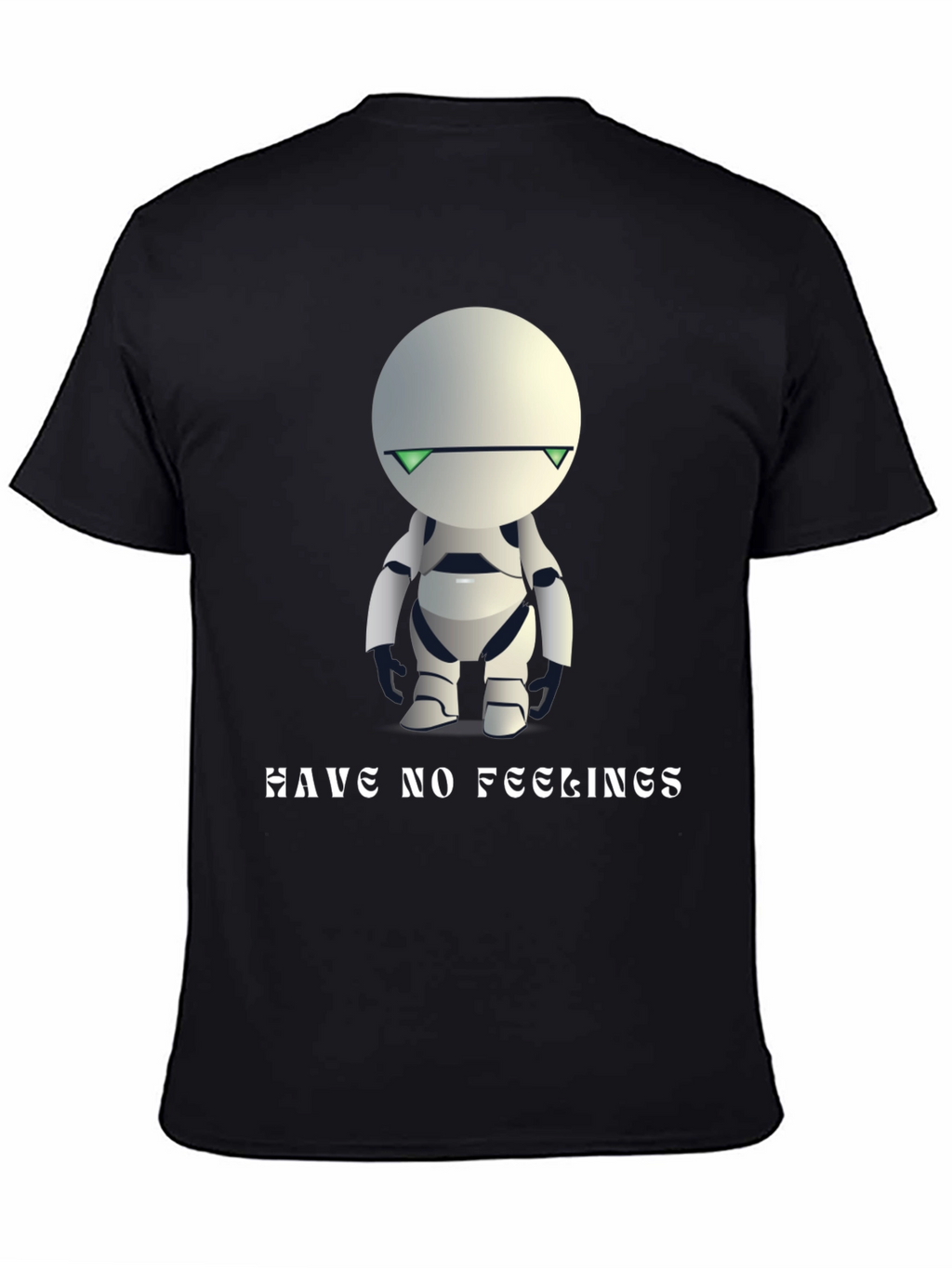 Robot Tee: Have No Feelings Black T-Shirt