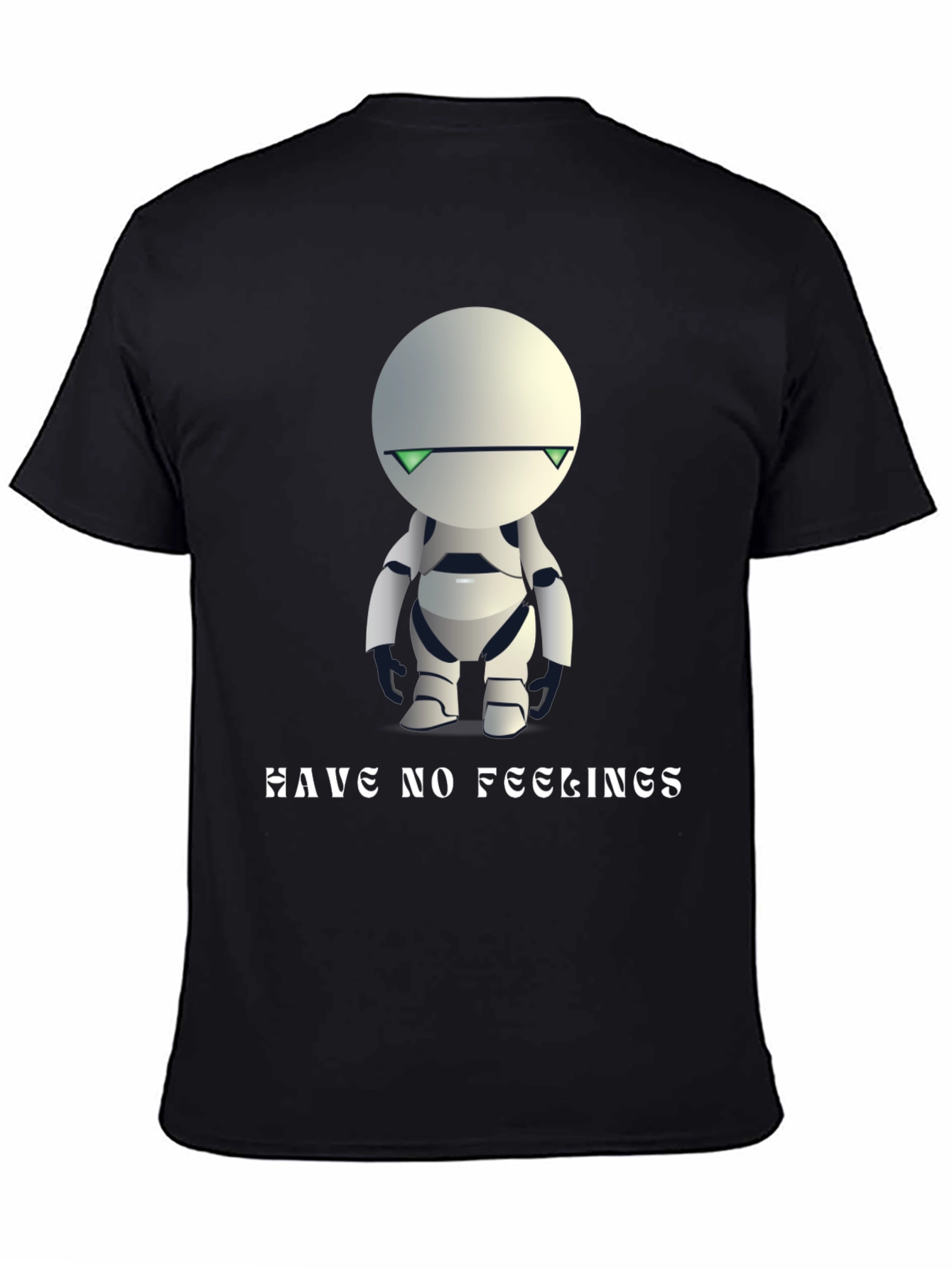 Robot Tee: Have No Feelings Black T-Shirt