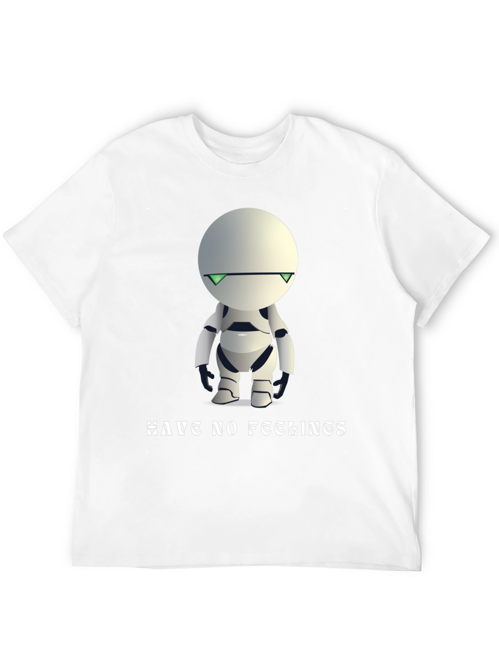 Robot Tee: Have No Feelings Black T-Shirt