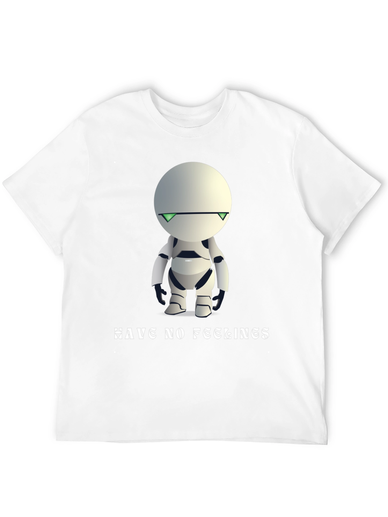 Robot Tee: Have No Feelings Black T-Shirt
