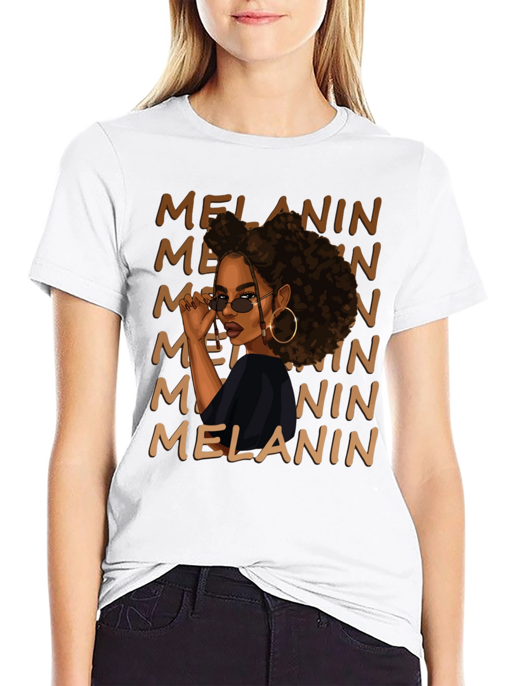Melanin Queen Graphic Tee - Black
