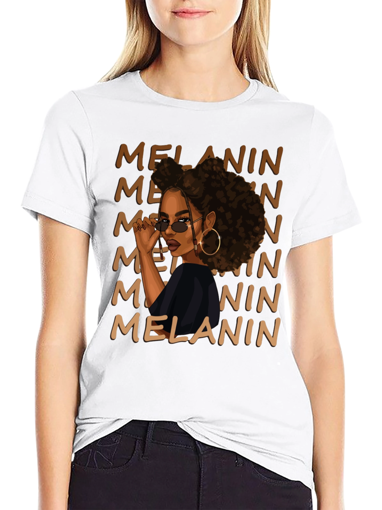 Melanin Queen Graphic Tee - Black