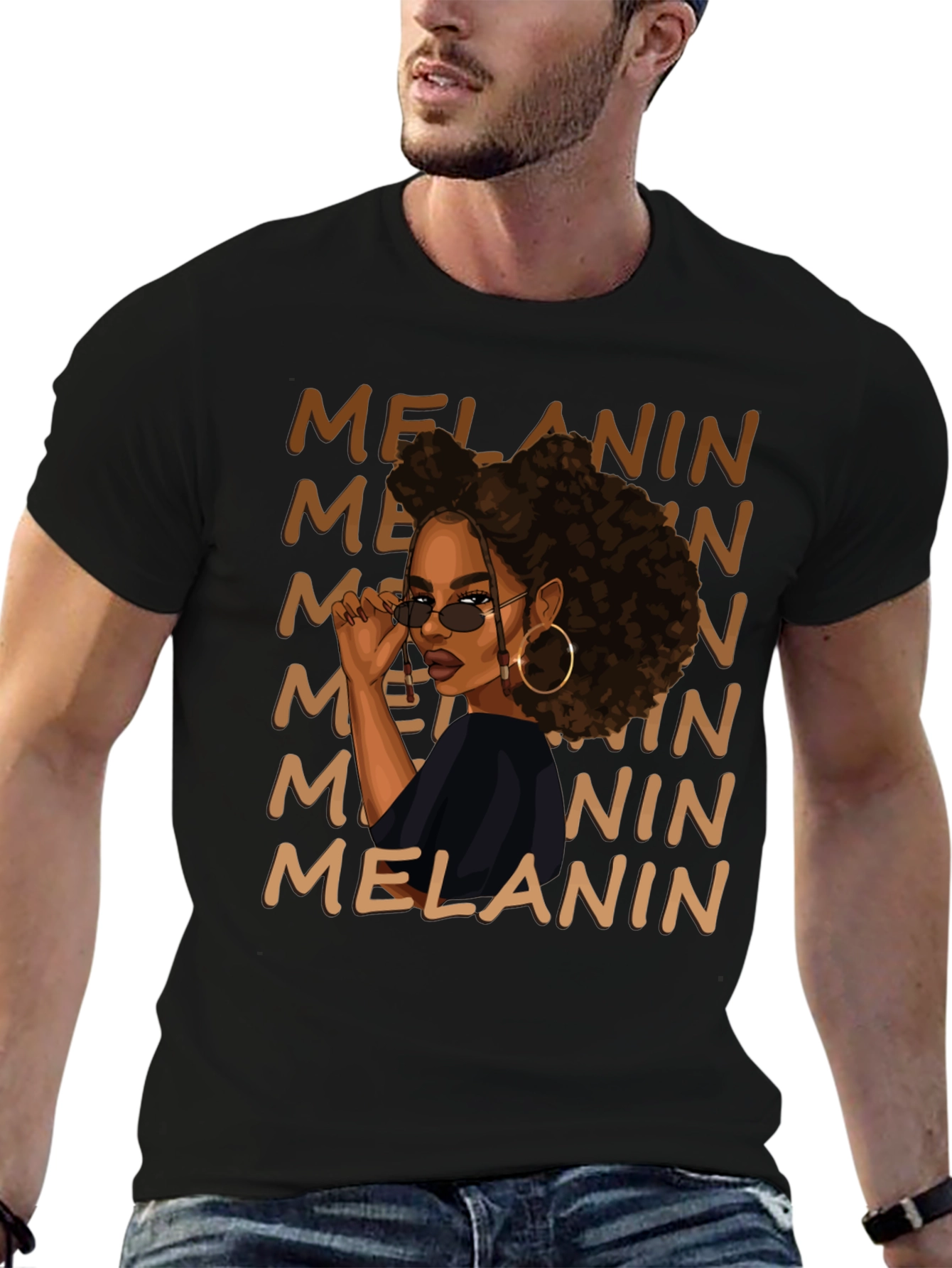 Melanin Queen Graphic Tee - Black