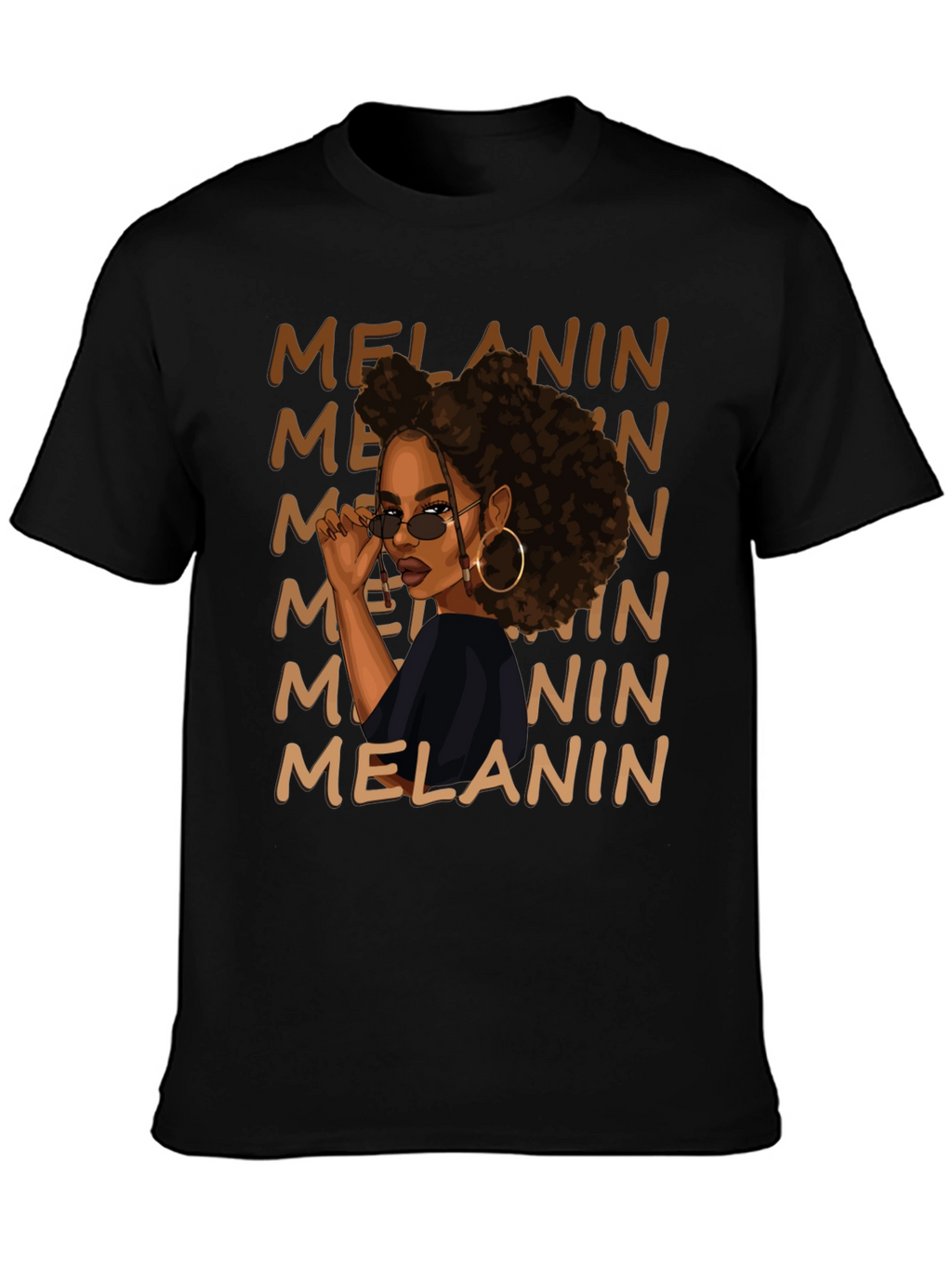 Melanin Queen Graphic Tee - Black