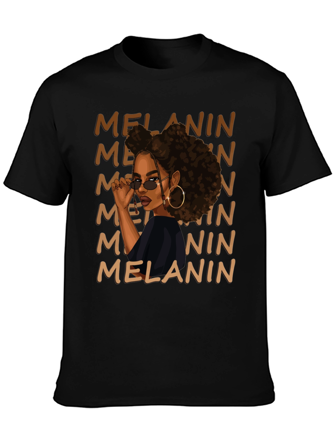 Melanin Queen Graphic Tee - Black