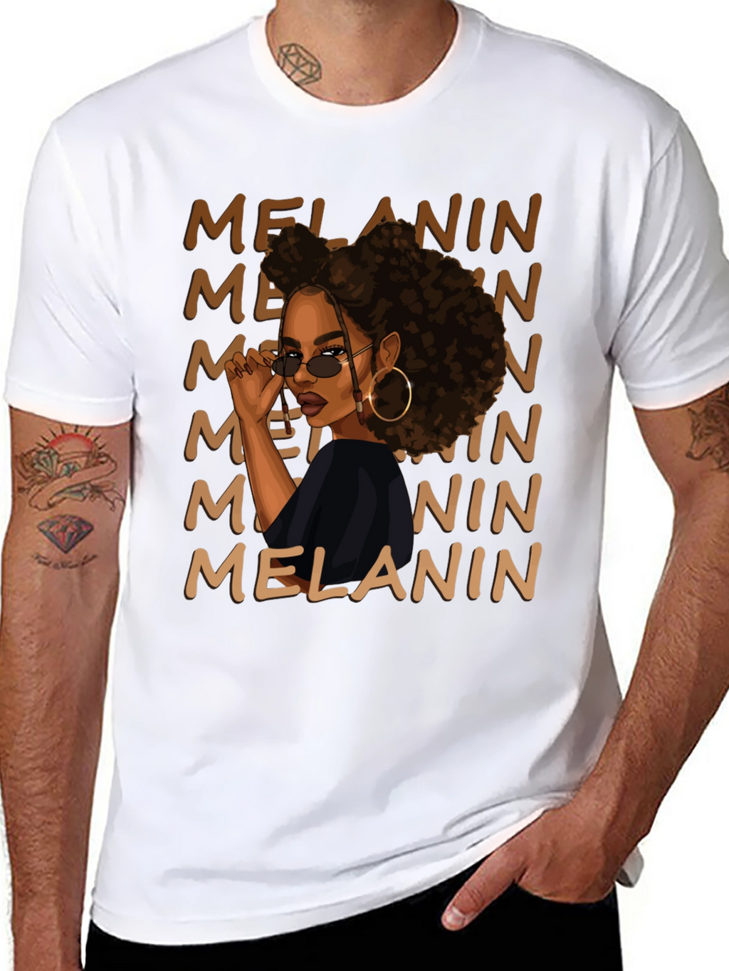 Melanin Queen Graphic Tee - Black