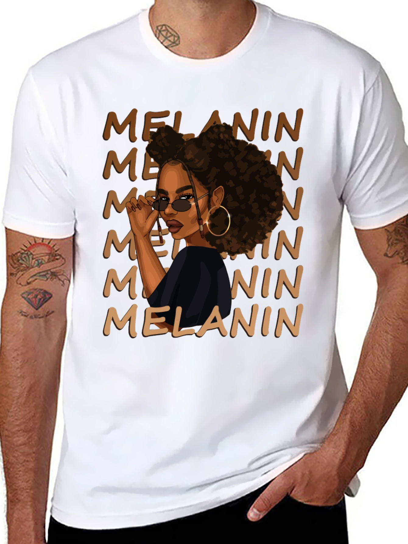 Melanin Queen Graphic Tee - Black