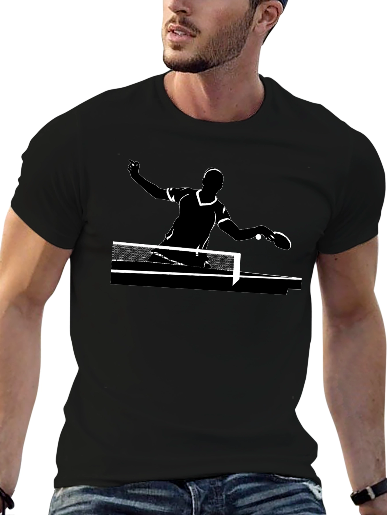 Table Tennis Player Graphic T-Shirt