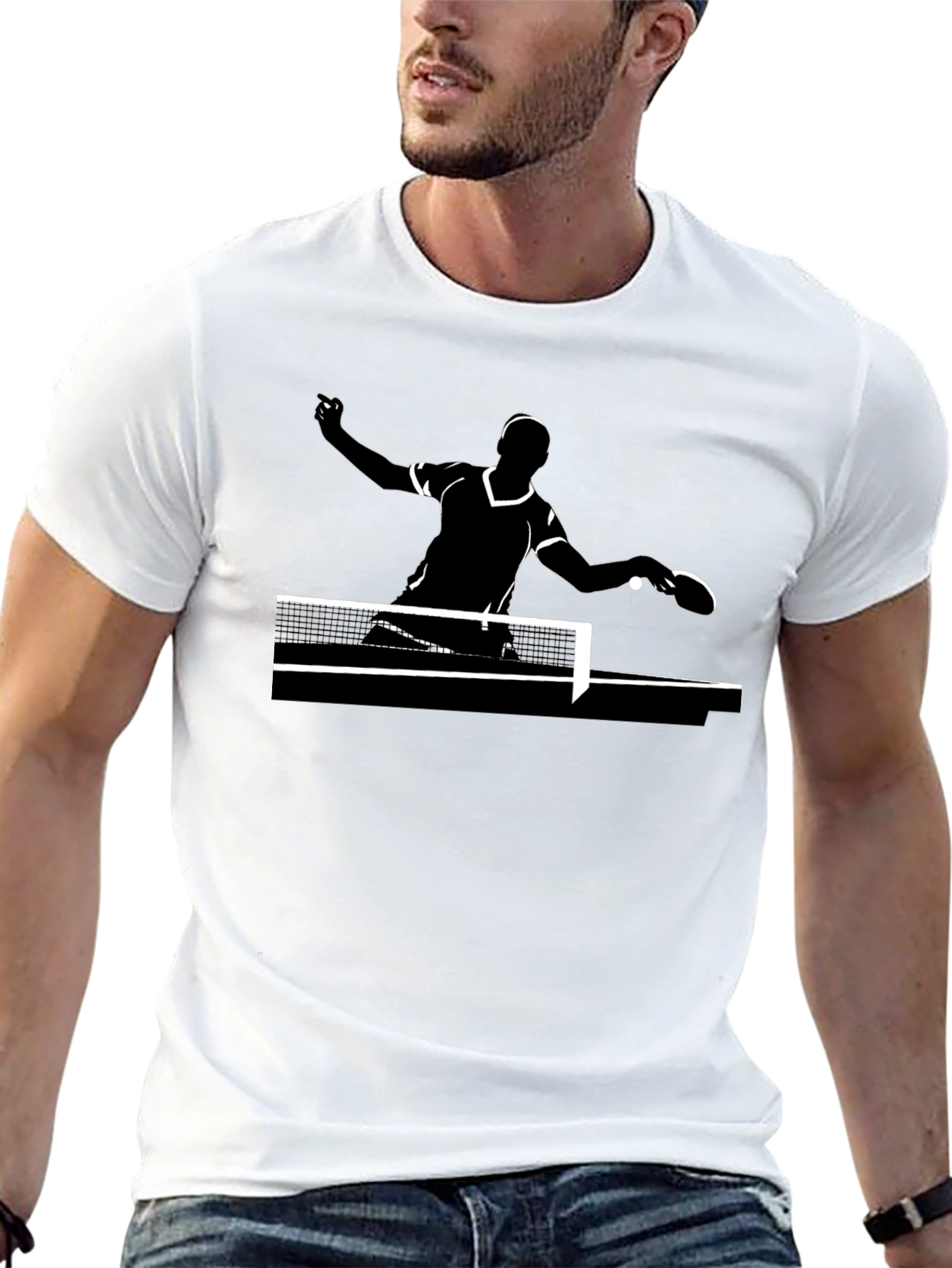 Table Tennis Player Graphic T-Shirt