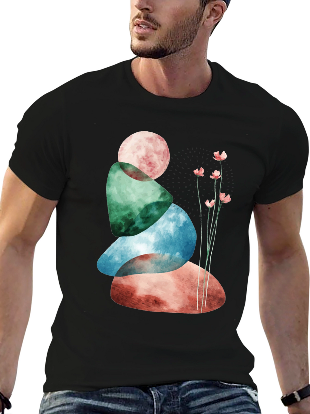 Zen Stone Stack T-Shirt - Relaxed Fit