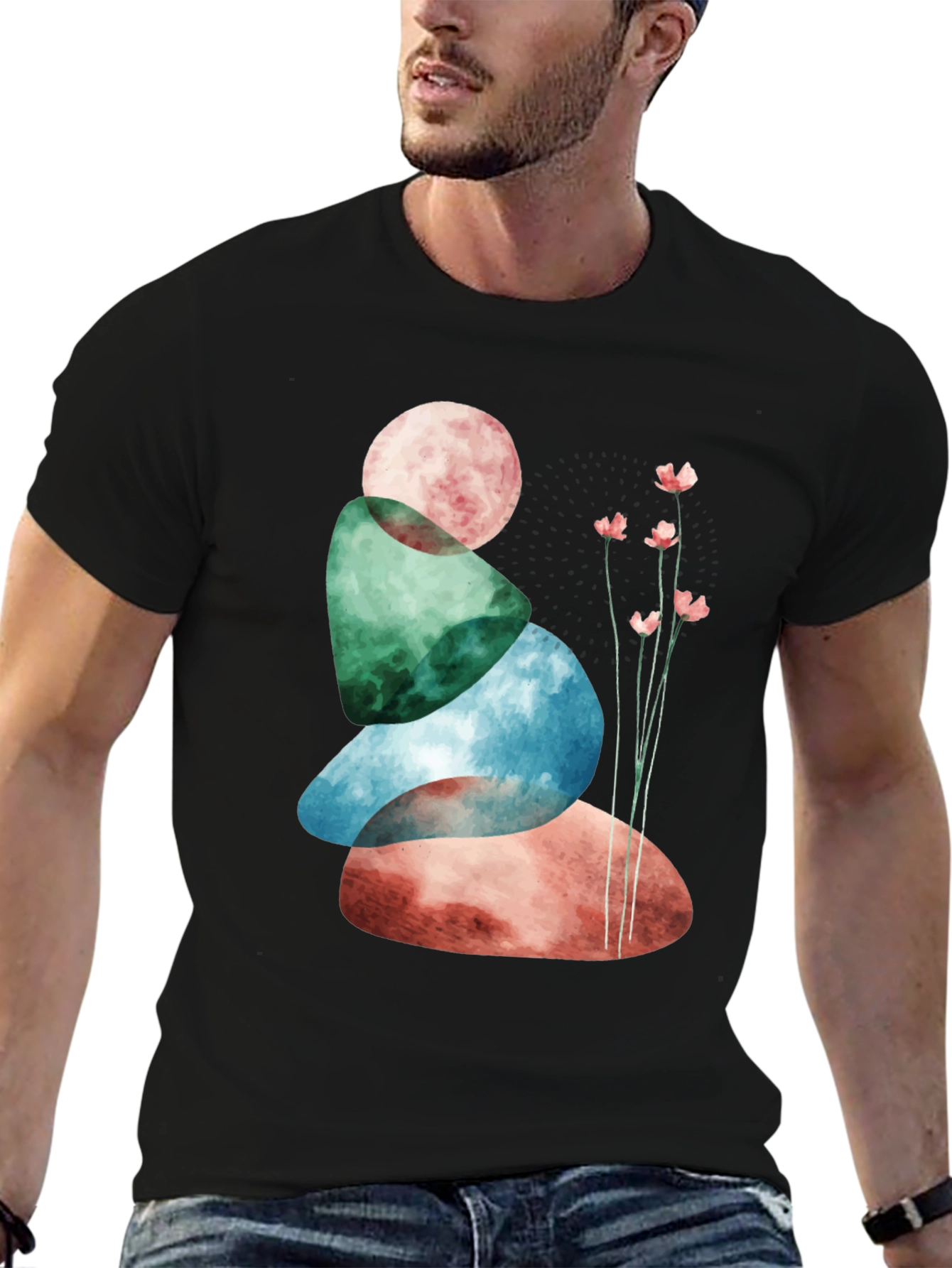 Zen Stone Stack T-Shirt - Relaxed Fit