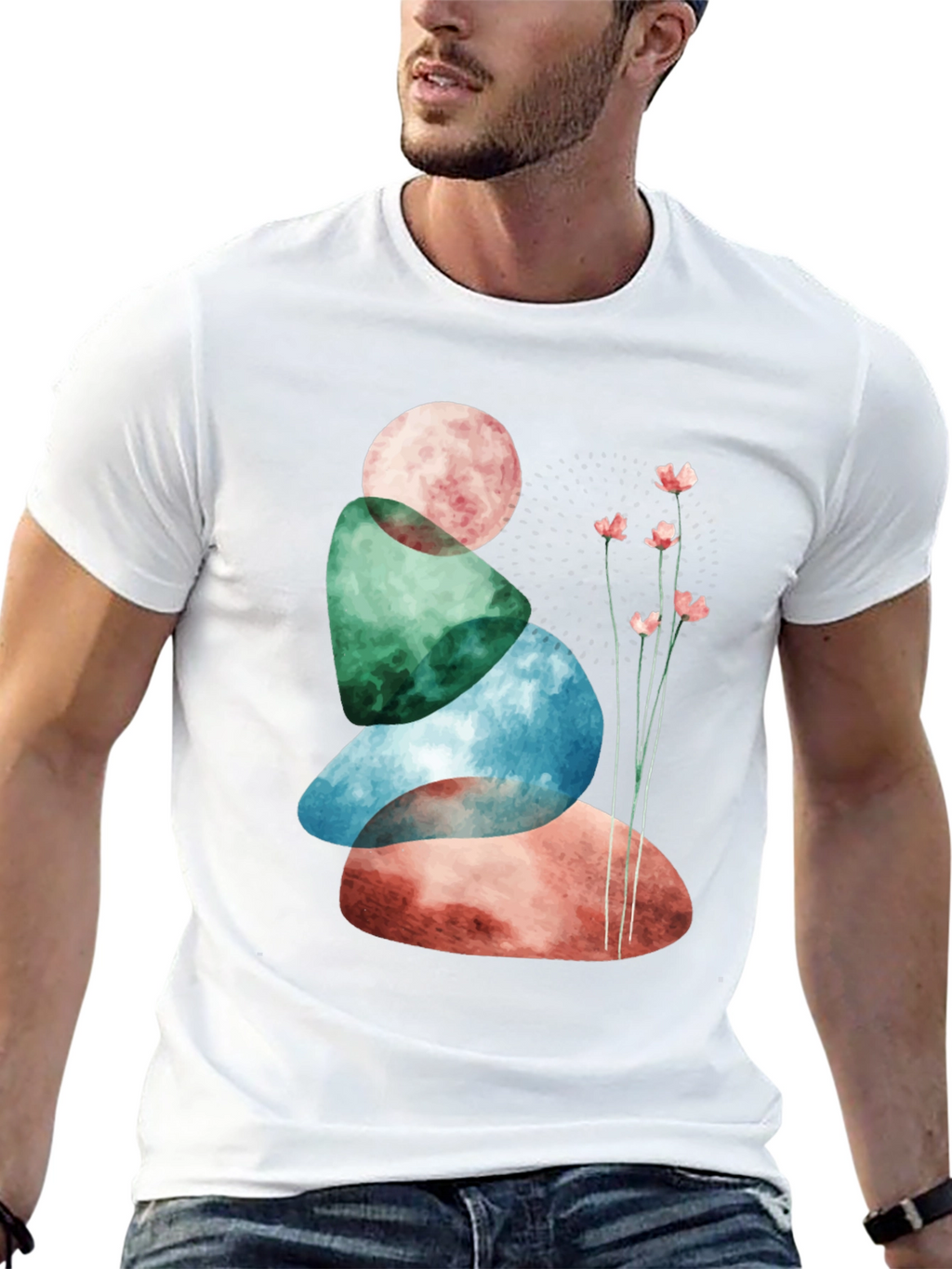 Zen Stone Stack T-Shirt - Relaxed Fit