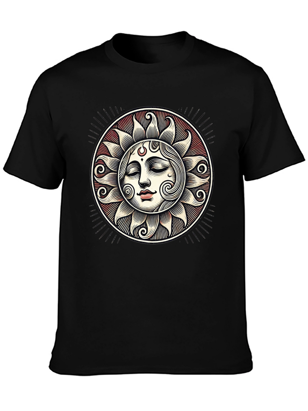 Celestial Sun Face Graphic Tee