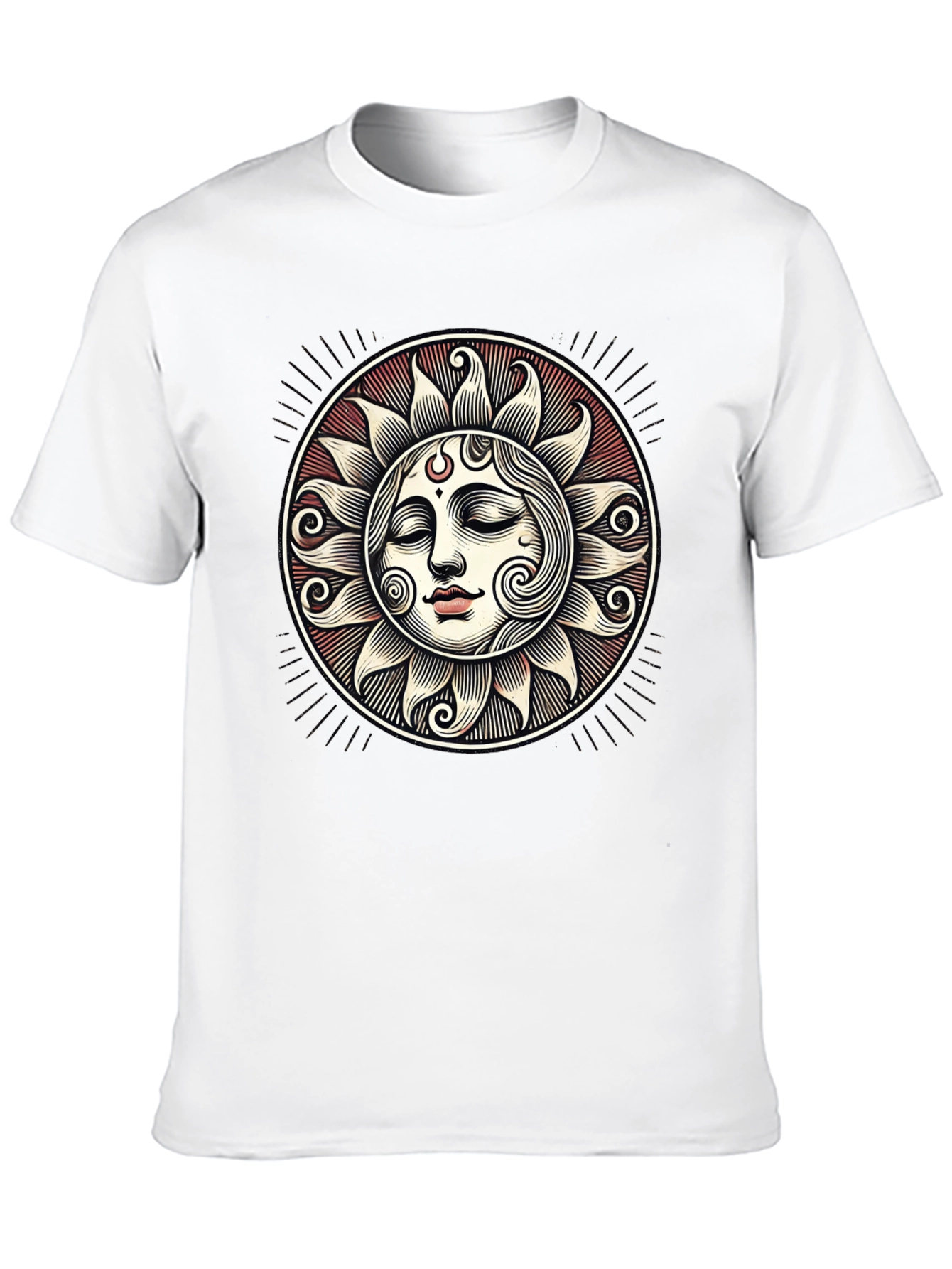 Celestial Sun Face Graphic Tee