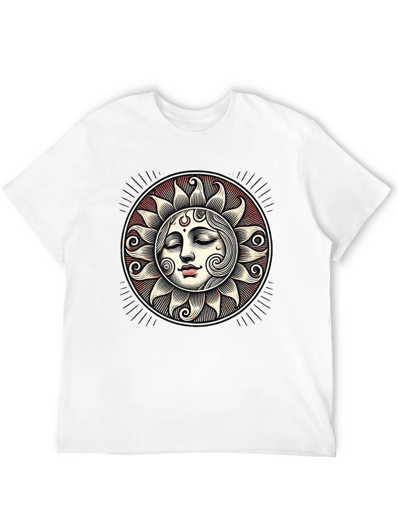 Celestial Sun Face Graphic Tee