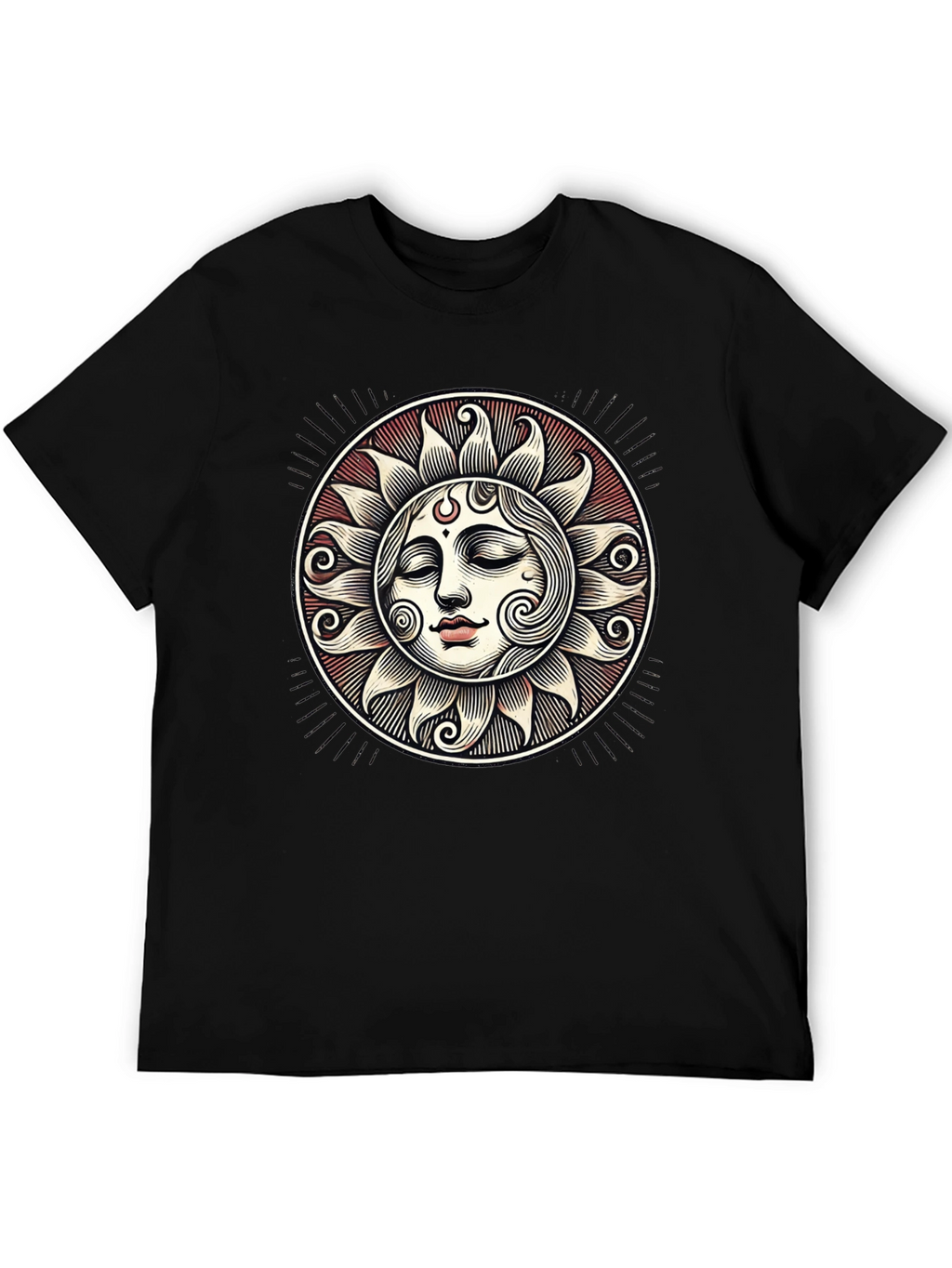 Celestial Sun Face Graphic Tee