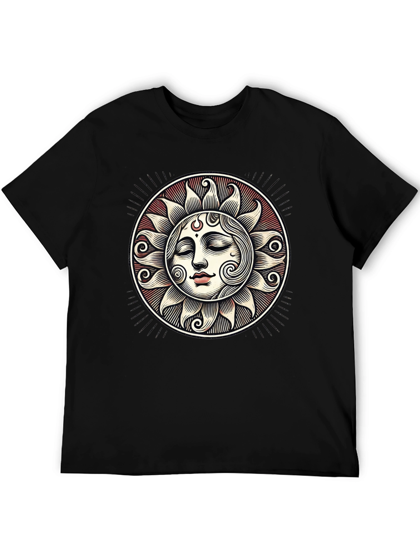 Celestial Sun Face Graphic Tee