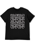 Black Paisley Print Tee - Classic Style