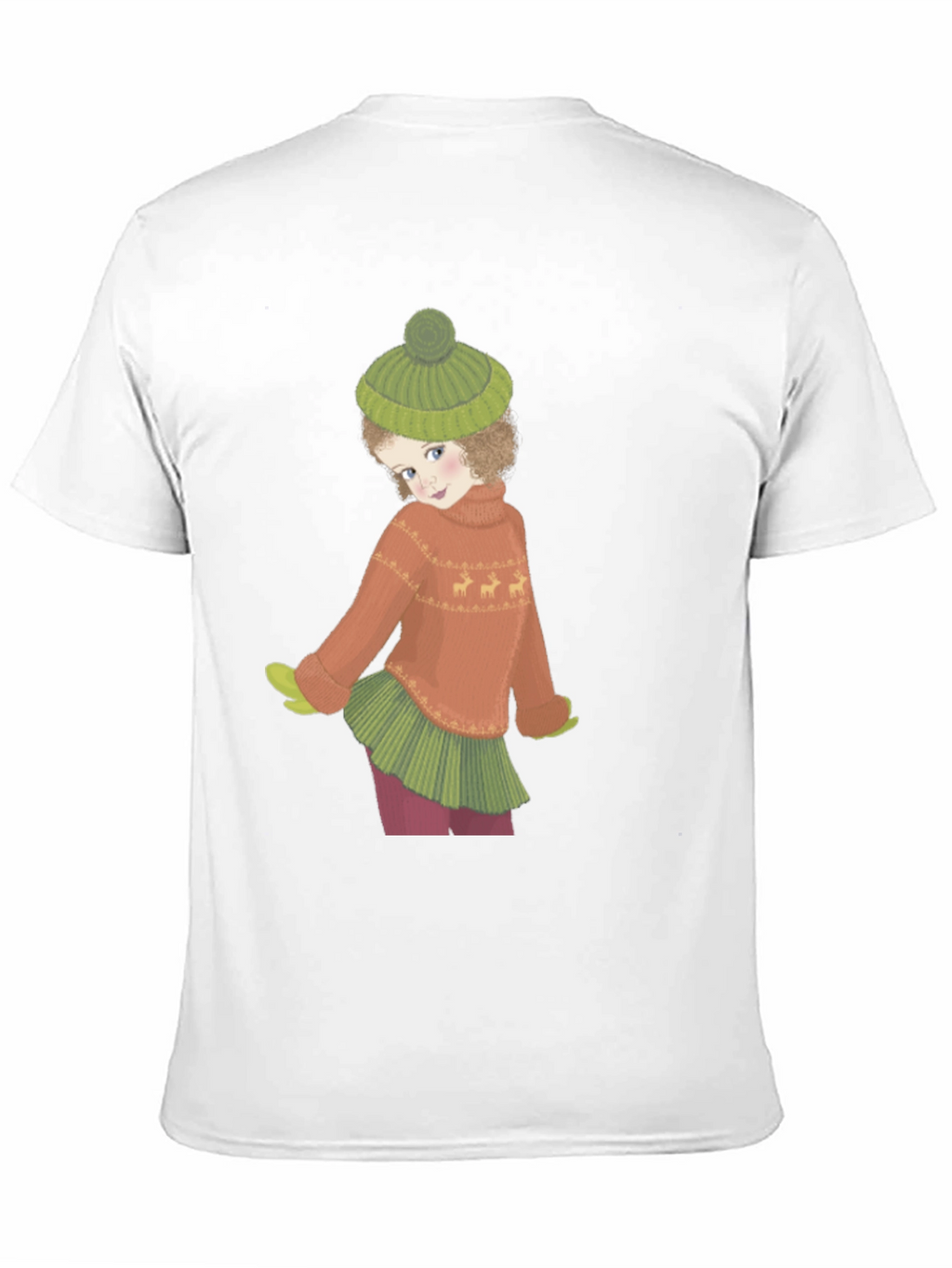 Whimsical Winter Girl Graphic Tee