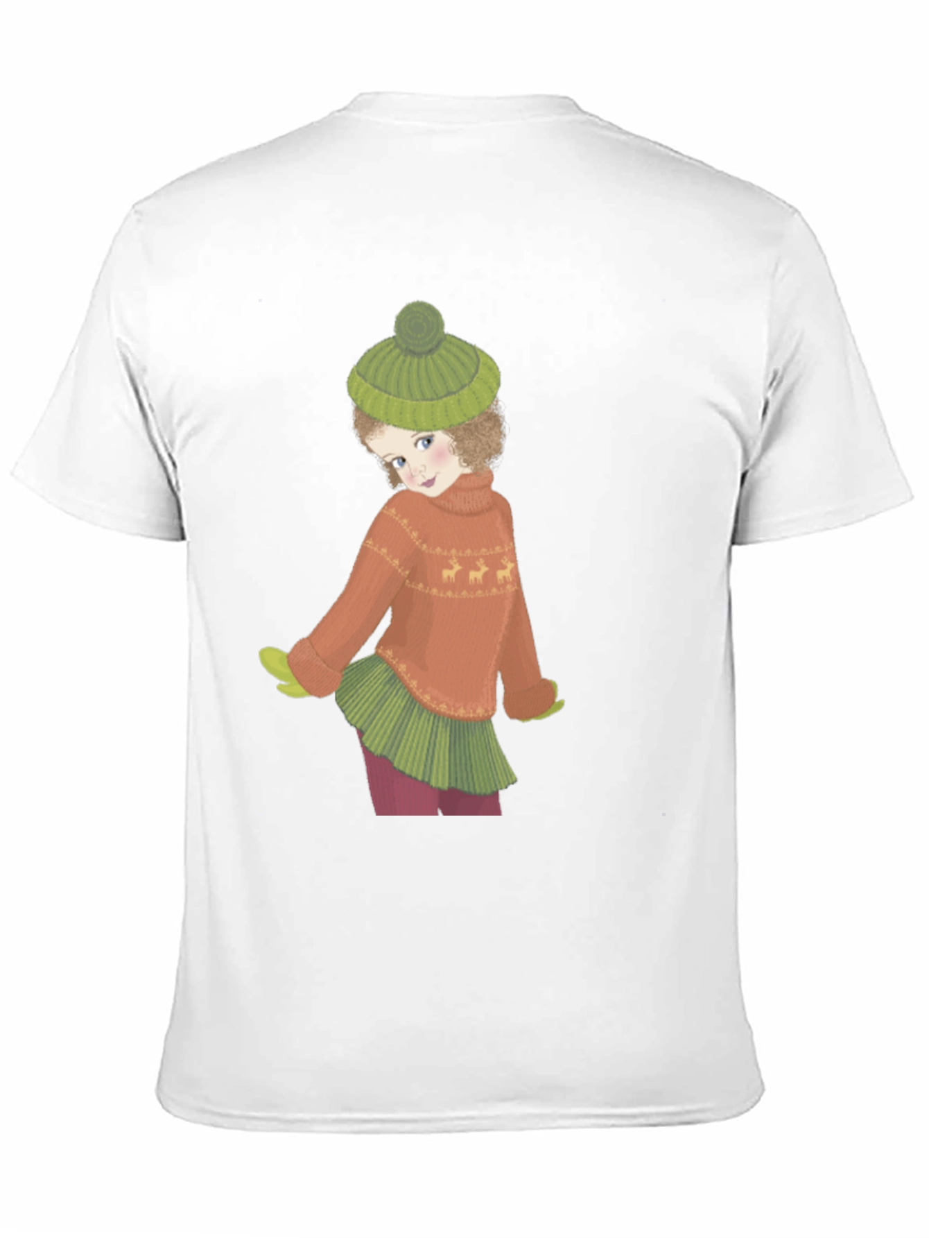 Whimsical Winter Girl Graphic Tee