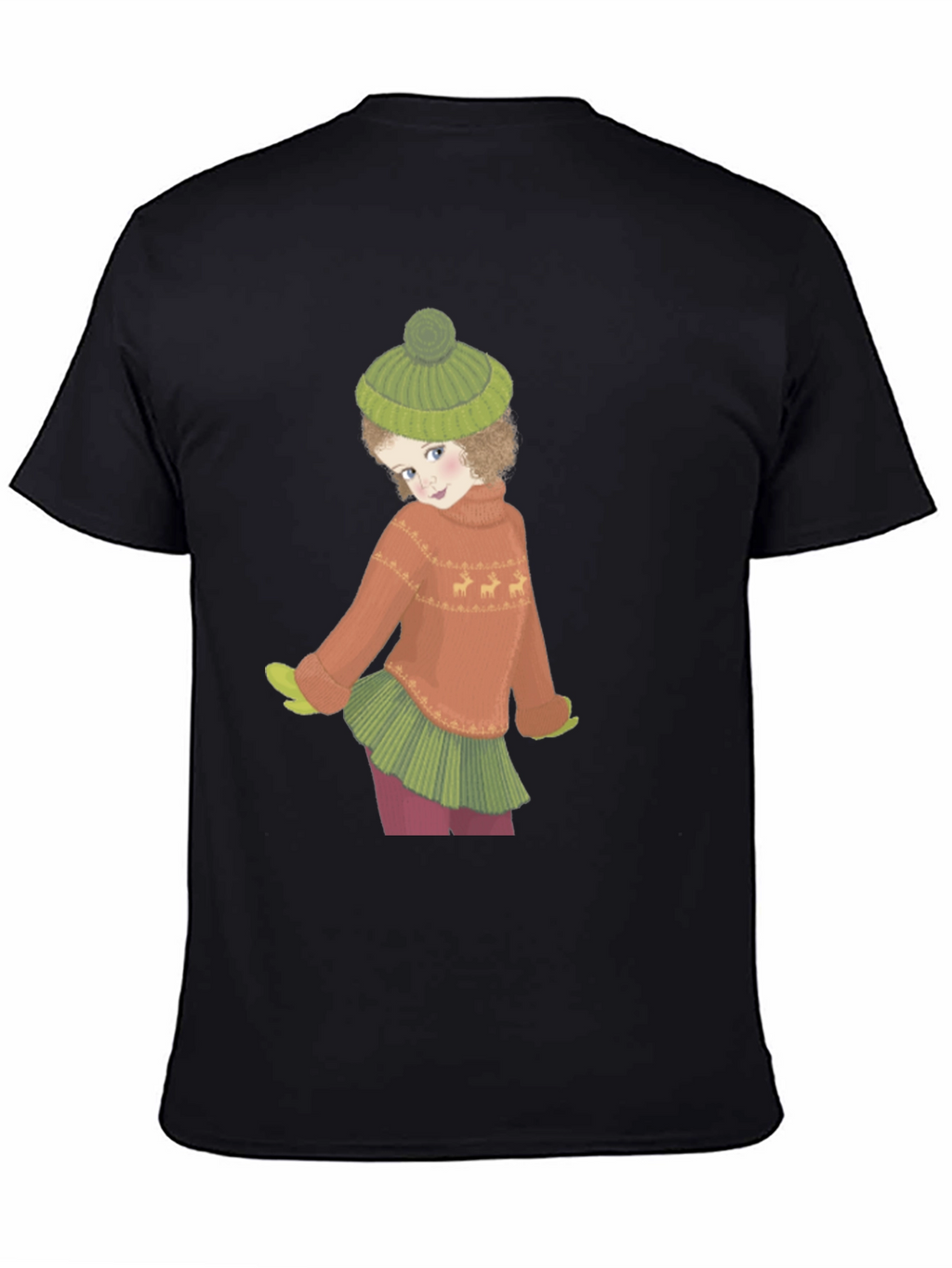Whimsical Winter Girl Graphic Tee