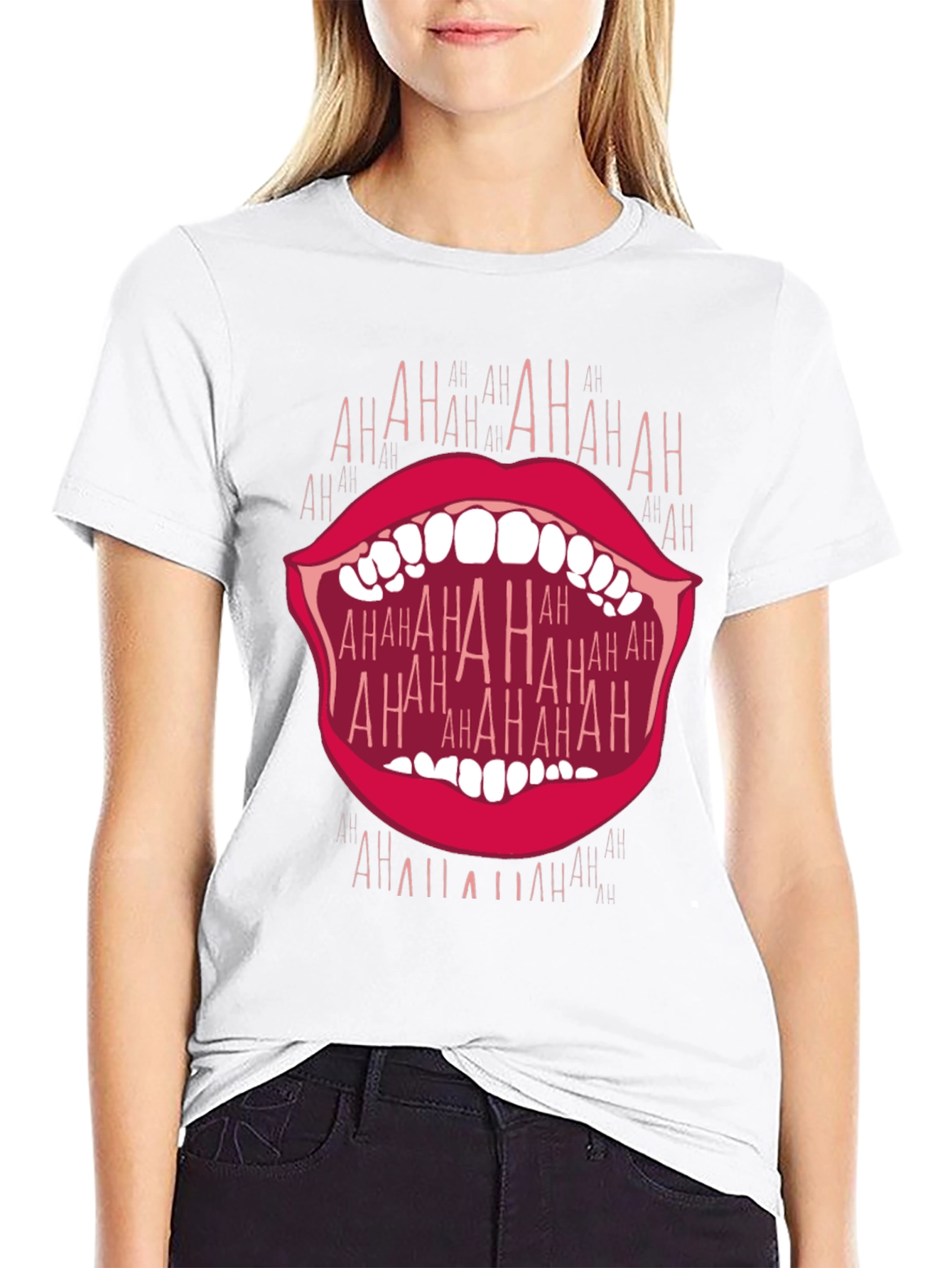 Laughing Mouth Graphic T-Shirt - Bold Statement Tee