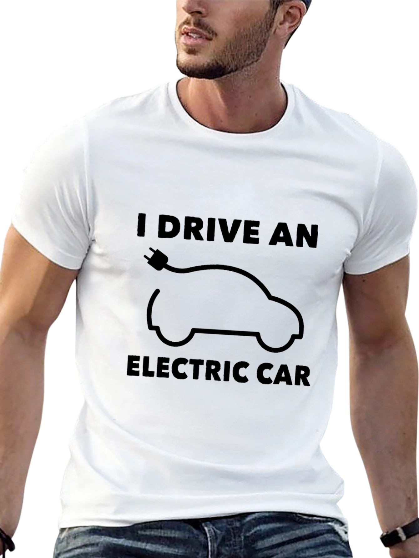 I Drive an Electric Car T-Shirt - Eco-Friendly Tee
