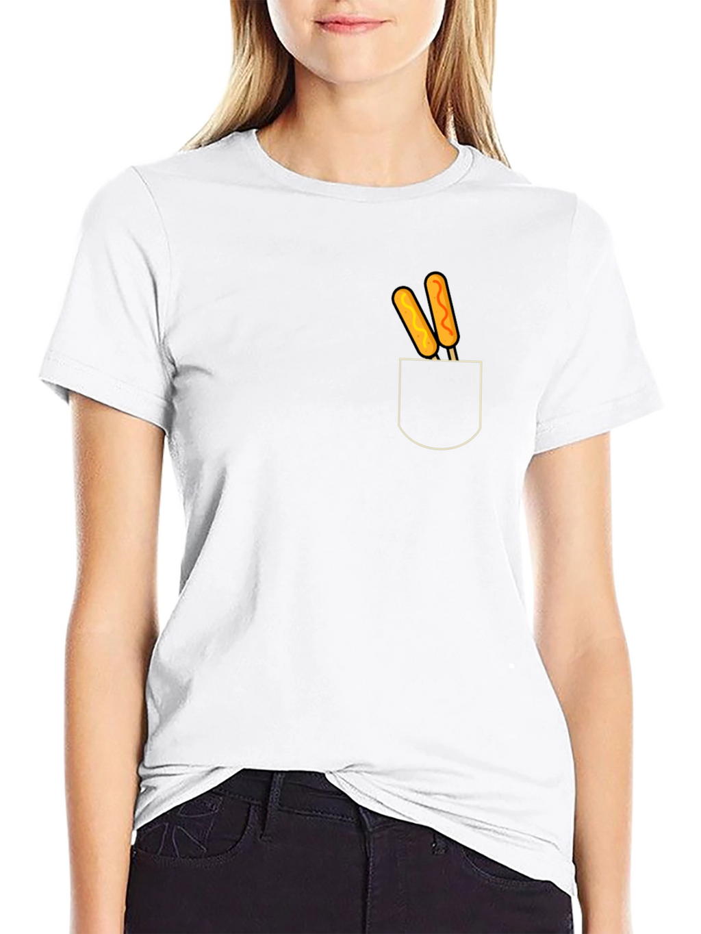 Novelty Corn Dog Pocket Graphic Tee
