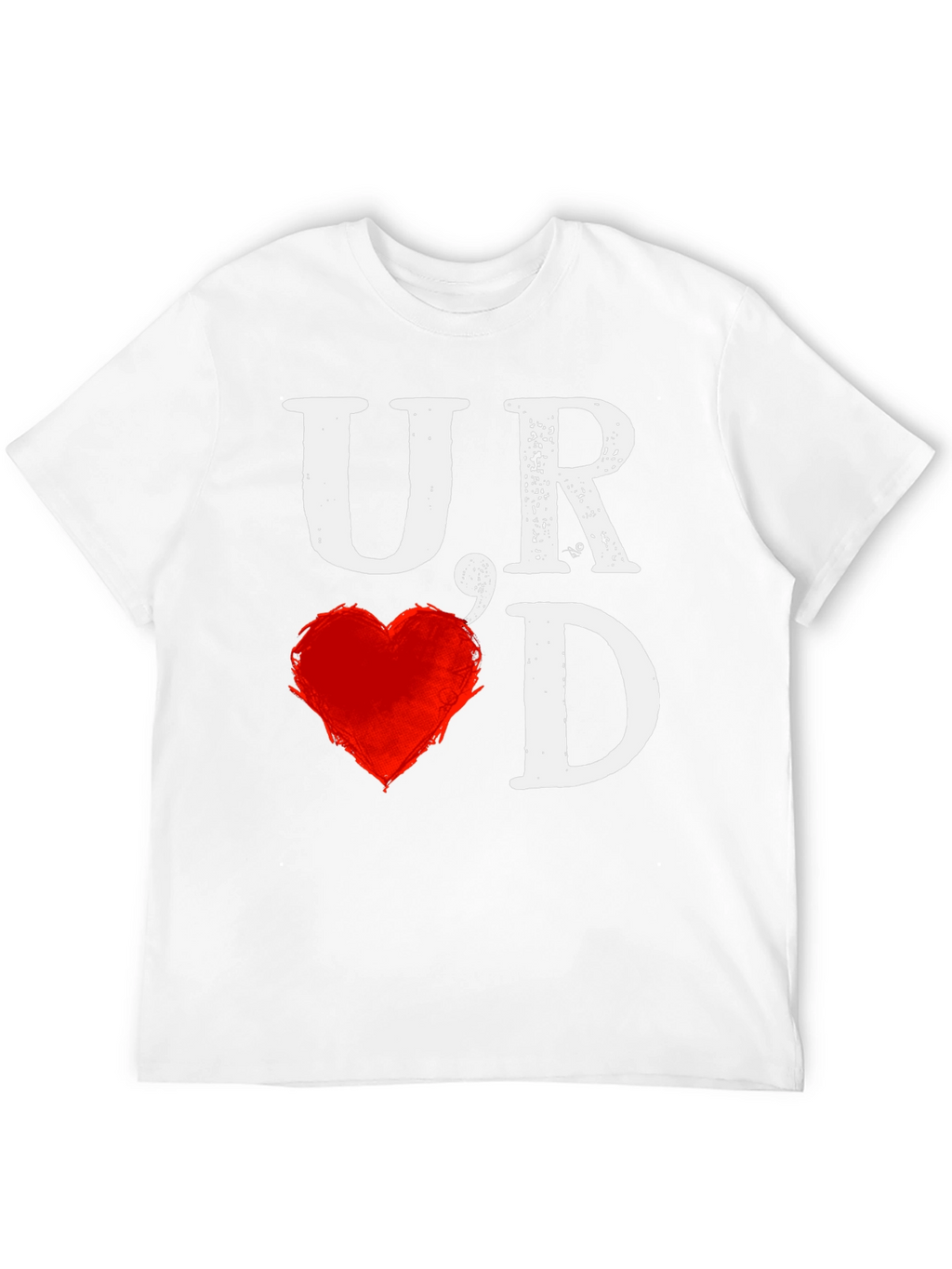 UR Loved T-Shirt - Black with Heart Graphic