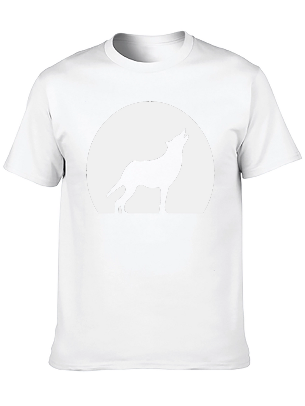 Wolf Howling at the Moon T-Shirt - Black