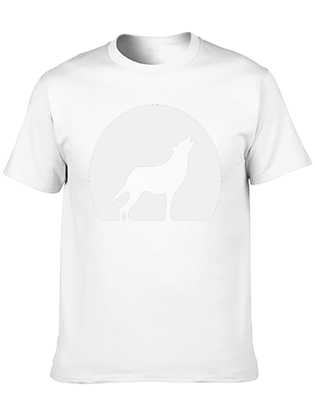 Wolf Howling at the Moon T-Shirt - Black