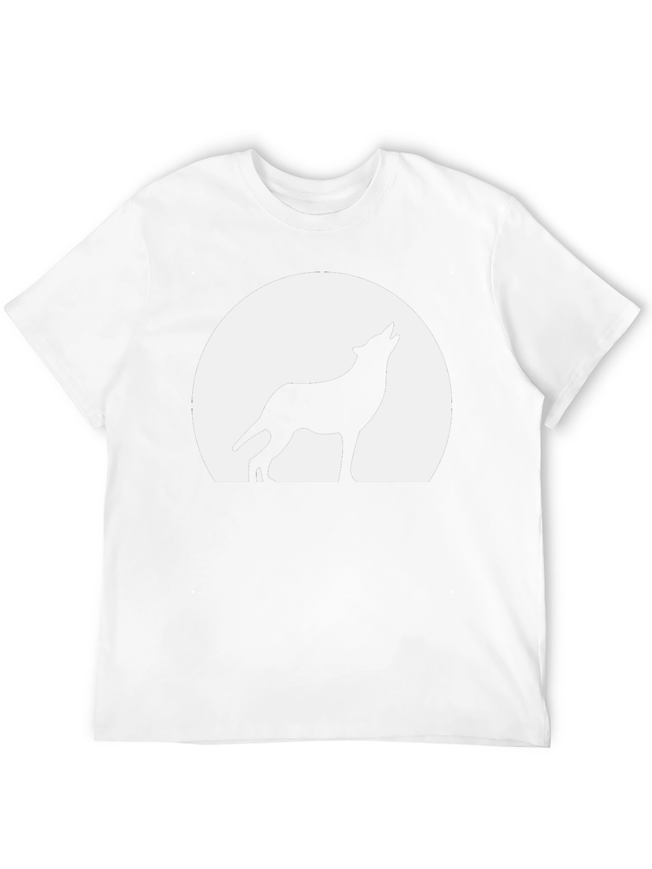 Wolf Howling at the Moon T-Shirt - Black