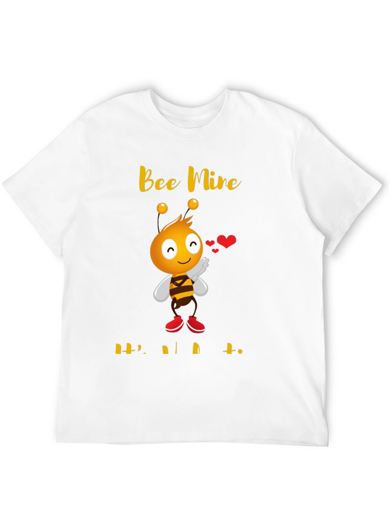 Bee Mine Valentines Day Black T-Shirt